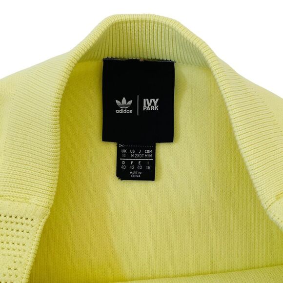 Adidas x Ivy Park with Beyoncé Drip 2 Knit Yellow Tint Mini Skirt Sz M - Picture 11 of 16